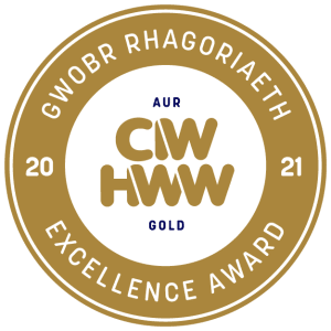 Healthy Working Wales Excellence Award Logo Gold 2021